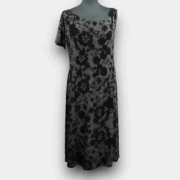 JOCKEY ladies maxi dress one shoulder MEDIUM grey black - Picture 1 of 9